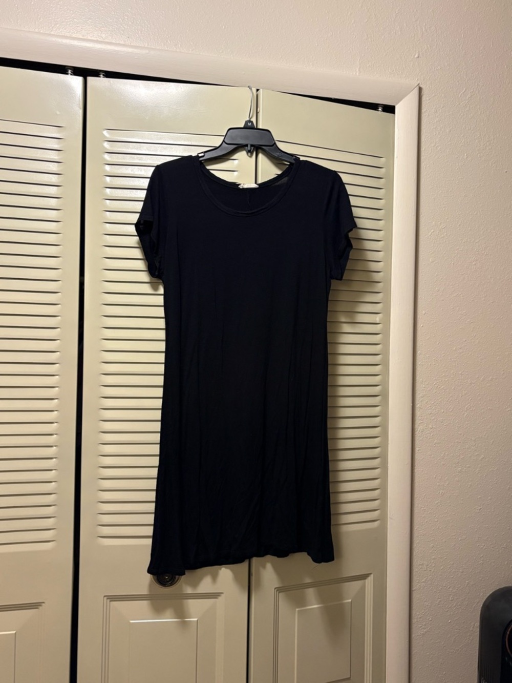 Classic Black Short Sleeve T-Shirt Dress